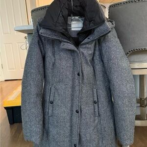 High-end Soia & Kyo Gray Puffer Coat